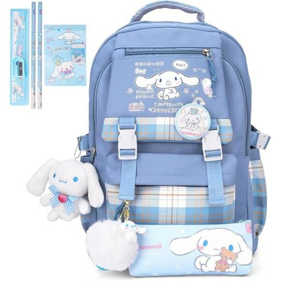 Kawaii Backpack Cute School Bag for Girls Japanese Cartoon Bookbag Blue - Picture 7 of 7